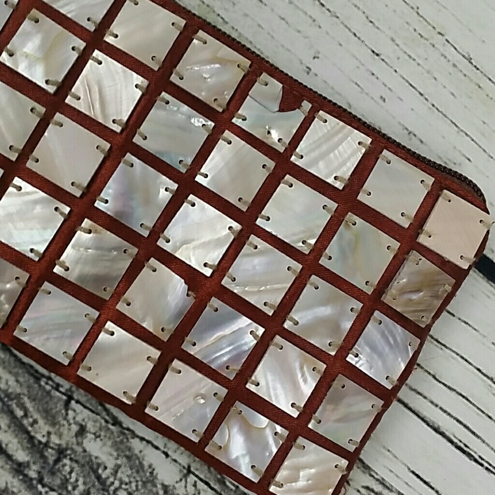 Brown Satin Clutch - Picture 5 of 8